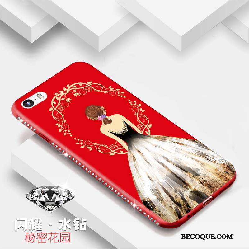 iPhone 5/5s Strass Dessin Animé Incassable Personnalité Coque De Téléphone Étui