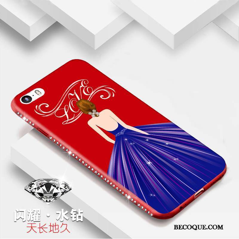 iPhone 5/5s Strass Dessin Animé Incassable Personnalité Coque De Téléphone Étui