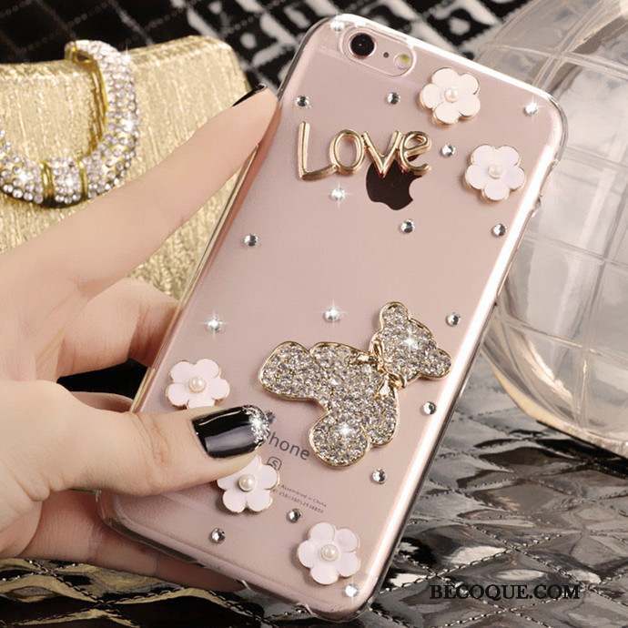 iPhone 5/5s Strass Protection Étui Coque De Téléphone Rose