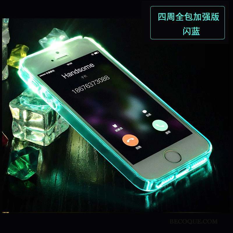 iPhone 5/5s Violet Coque De Téléphone Transparent Créatif Étui Téléphone Portable