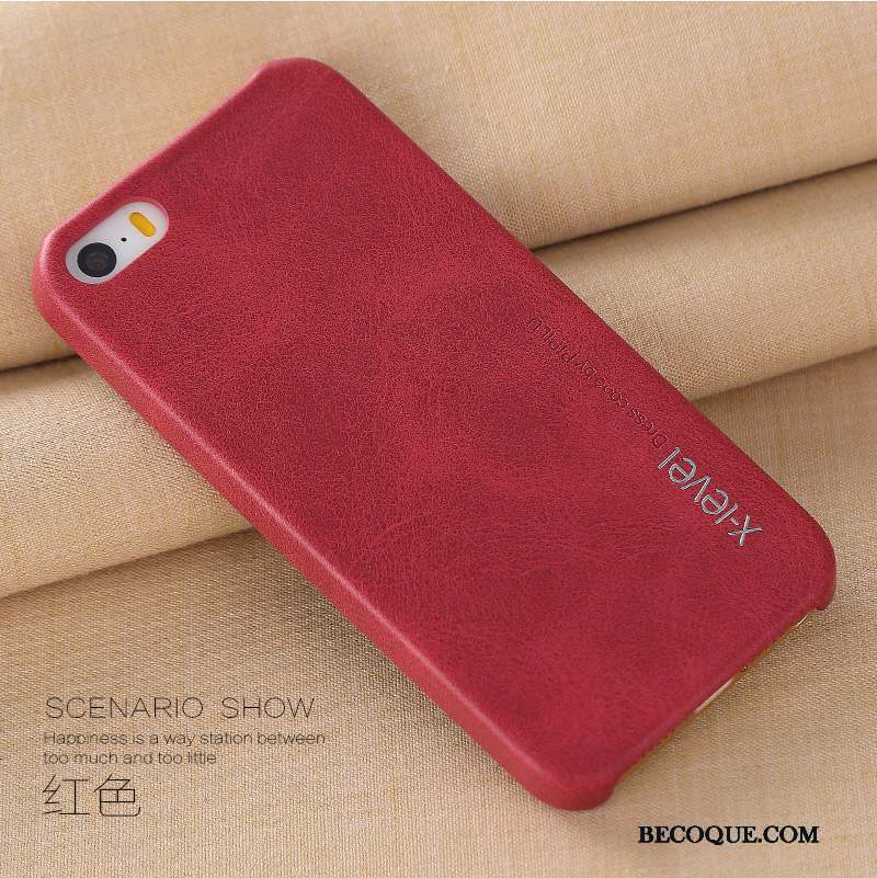 iPhone 5/5s Étui Nouveau Étui En Cuir Rouge Coque De Téléphone Protection