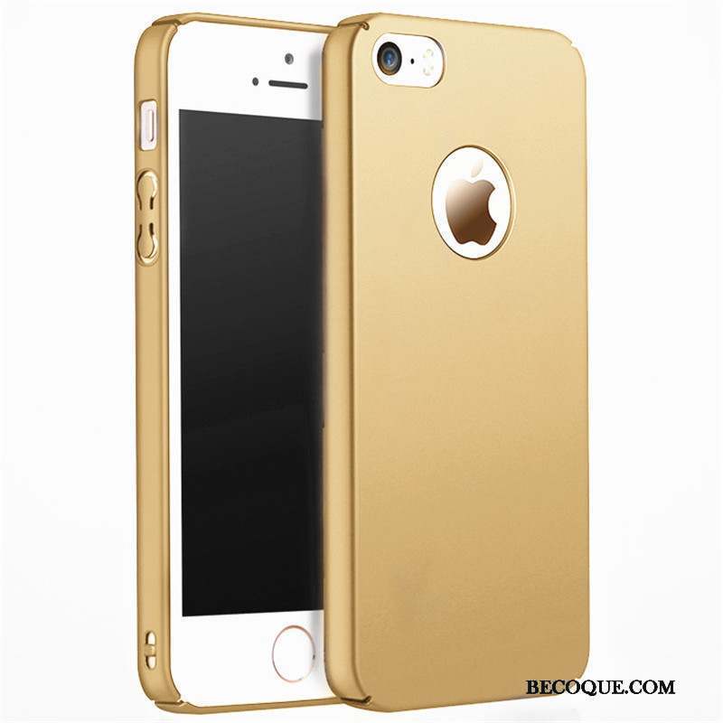 iPhone 5/5s Étui Or Foncé Coque Difficile Délavé En Daim