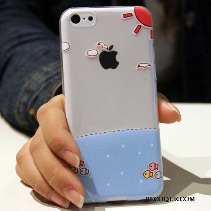 iPhone 5c Bleu Silicone Étui Coque De Téléphone Fluide Doux Incassable