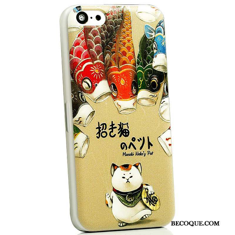 iPhone 5c Charmant Coque De Téléphone Délavé En Daim Dessin Animé Téléphone Portable Gaufrage