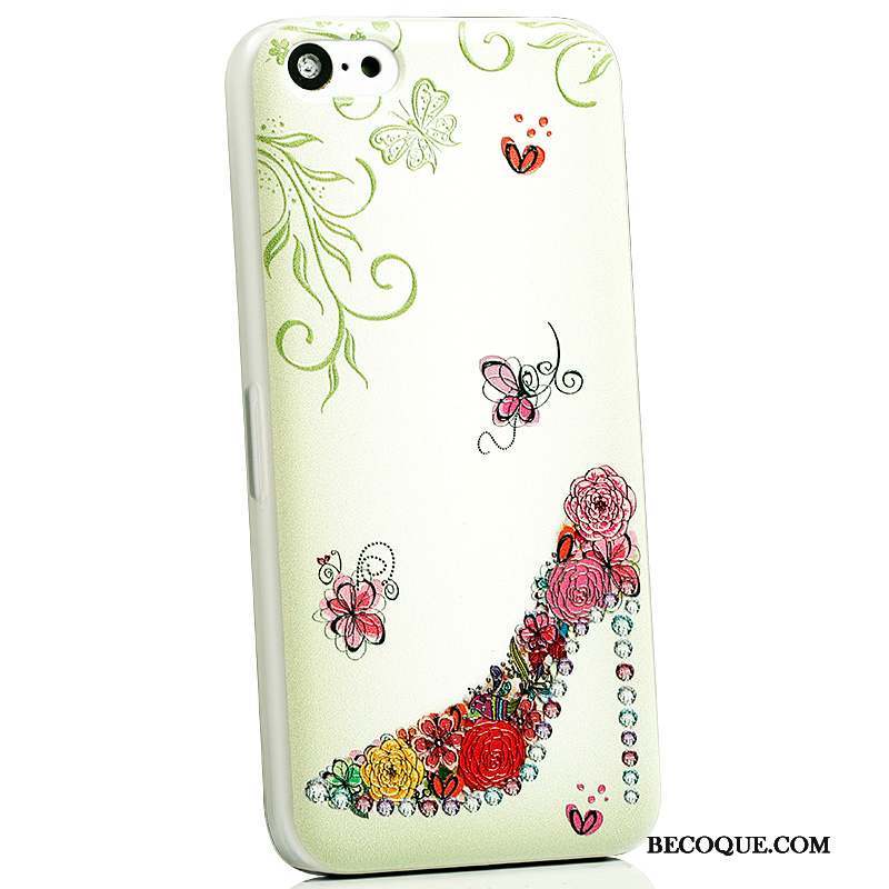 iPhone 5c Charmant Coque De Téléphone Délavé En Daim Dessin Animé Téléphone Portable Gaufrage