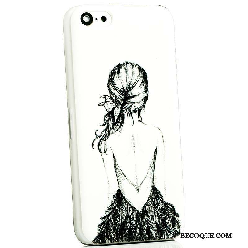 iPhone 5c Charmant Coque De Téléphone Délavé En Daim Dessin Animé Téléphone Portable Gaufrage