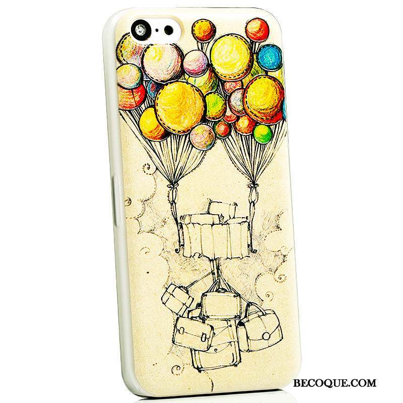 iPhone 5c Charmant Coque De Téléphone Délavé En Daim Dessin Animé Téléphone Portable Gaufrage