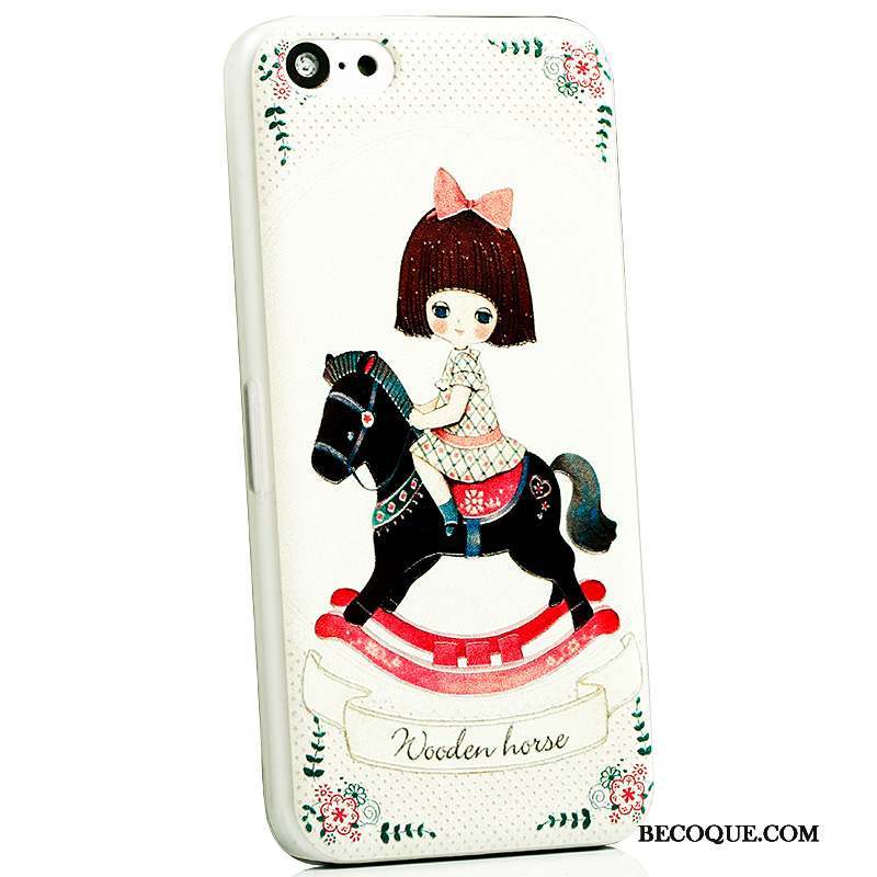 iPhone 5c Charmant Coque De Téléphone Délavé En Daim Dessin Animé Téléphone Portable Gaufrage