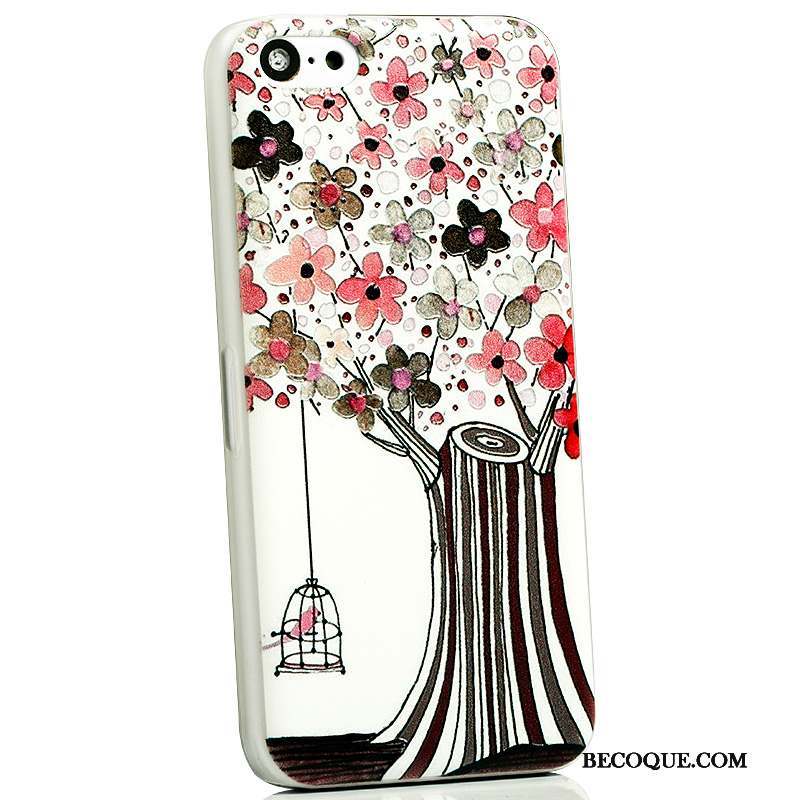 iPhone 5c Charmant Coque De Téléphone Délavé En Daim Dessin Animé Téléphone Portable Gaufrage