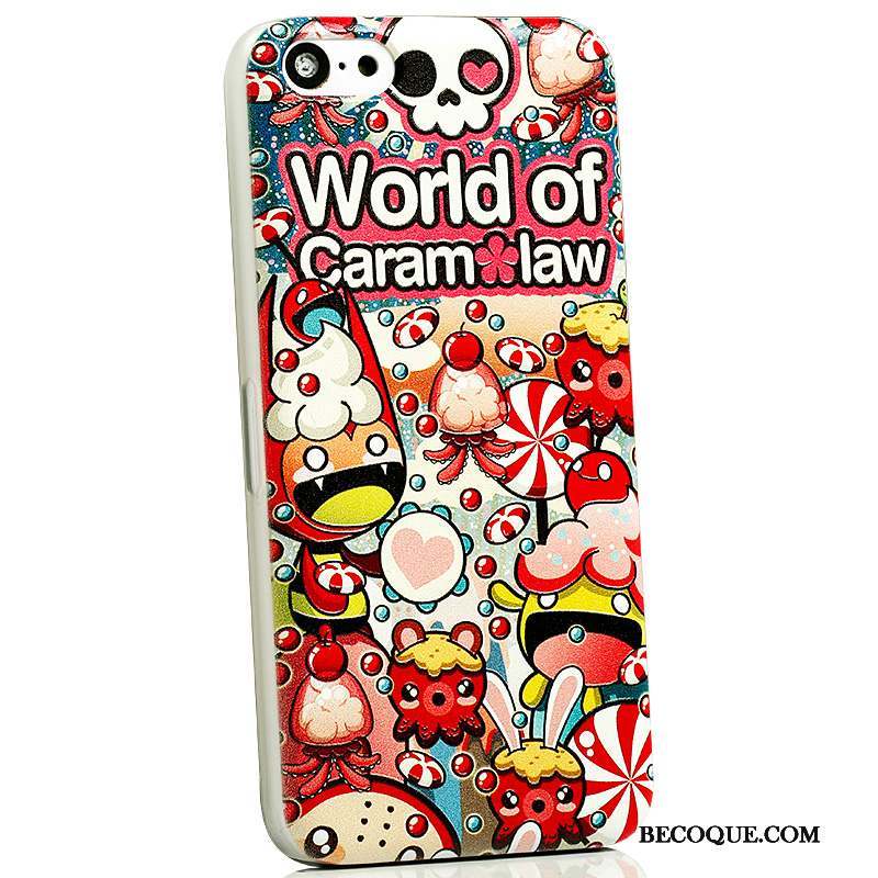 iPhone 5c Charmant Coque De Téléphone Délavé En Daim Dessin Animé Téléphone Portable Gaufrage