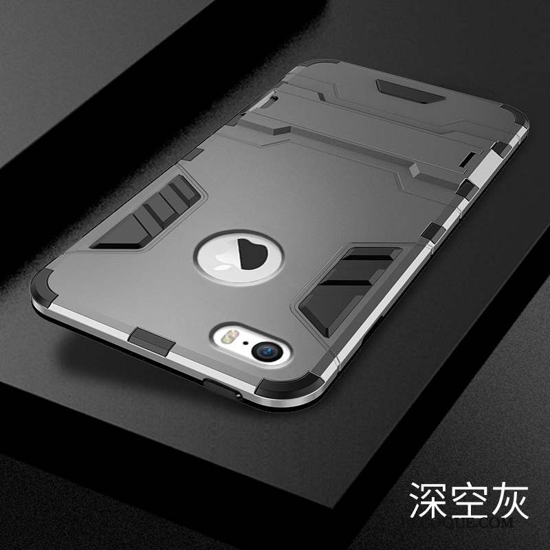 iPhone 5c Coque Incassable Silicone Étui Argent Délavé En Daim Tendance