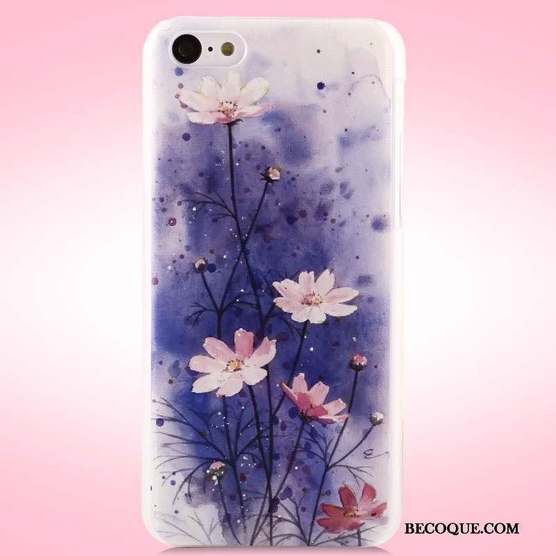 iPhone 5c Coque Tendance Étui Difficile Téléphone Portable Violet Peinture