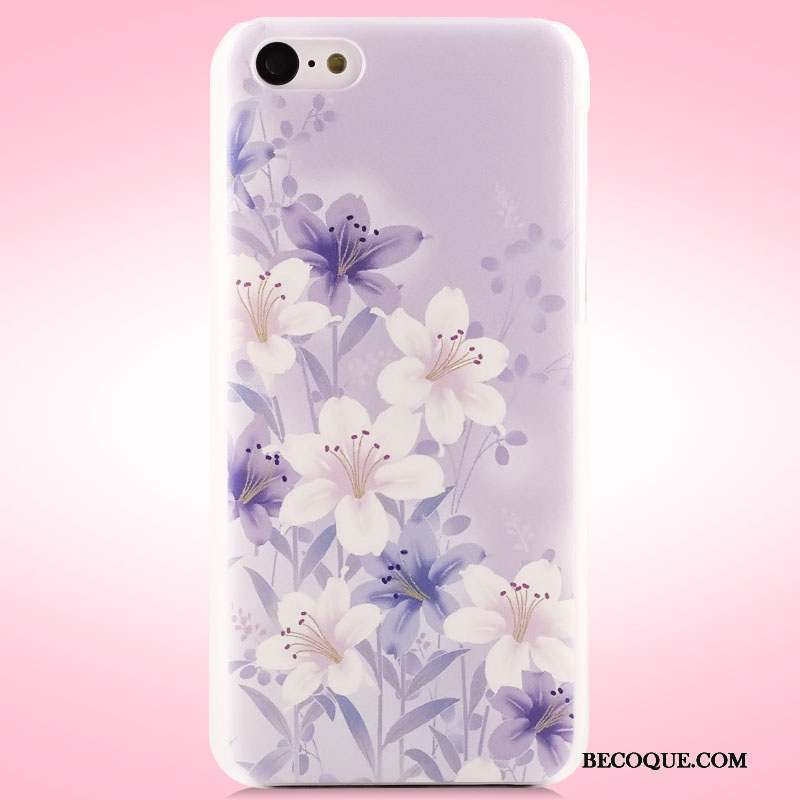iPhone 5c Coque Tendance Étui Difficile Téléphone Portable Violet Peinture