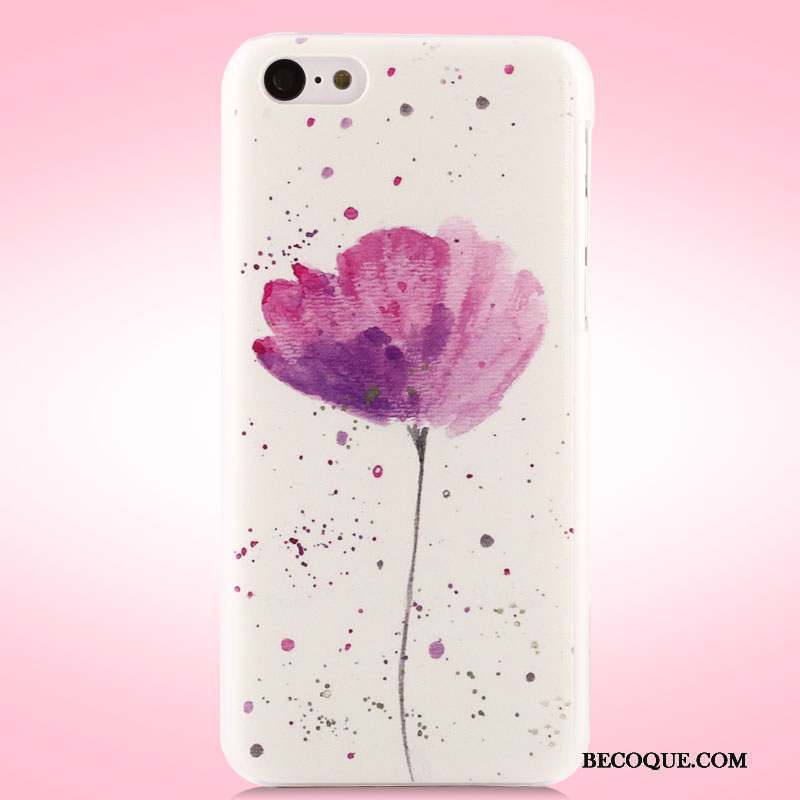 iPhone 5c Coque Tendance Étui Difficile Téléphone Portable Violet Peinture