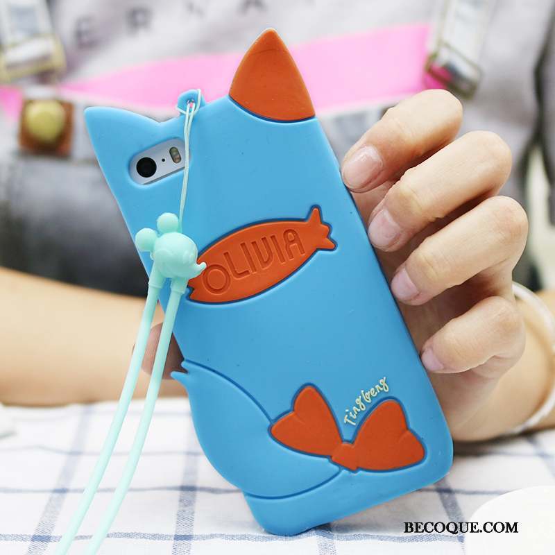 iPhone 5c Ornements Suspendus Incassable Dessin Animé Coque De Téléphone Silicone Fluide Doux