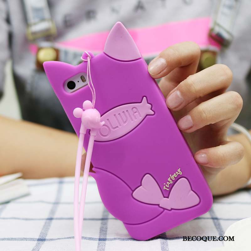 iPhone 5c Ornements Suspendus Incassable Dessin Animé Coque De Téléphone Silicone Fluide Doux