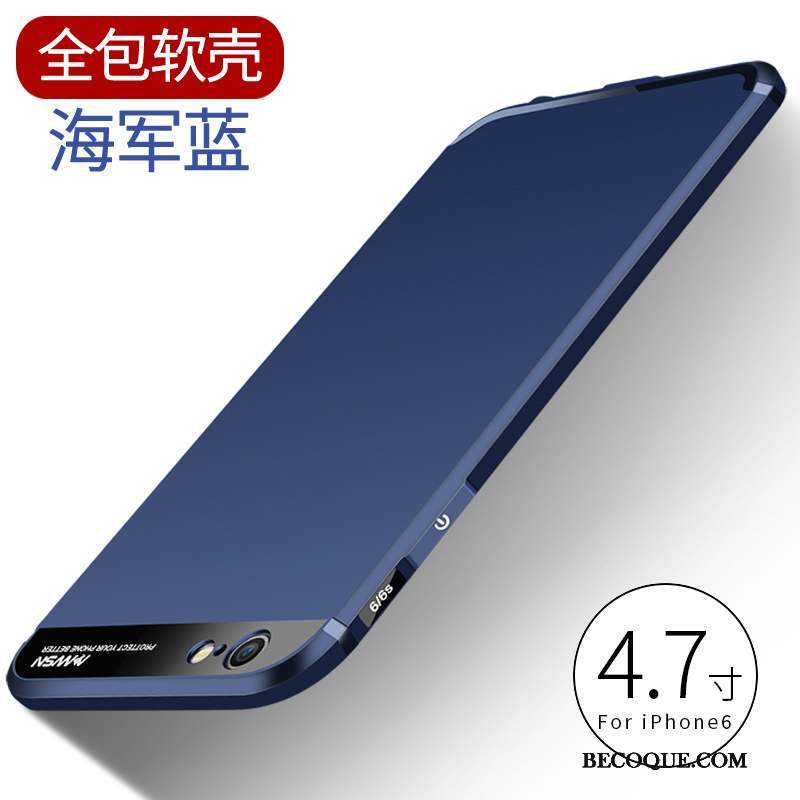 iPhone 6/6s Bordure Coque De Téléphone Fluide Doux Incassable Tendance Bleu