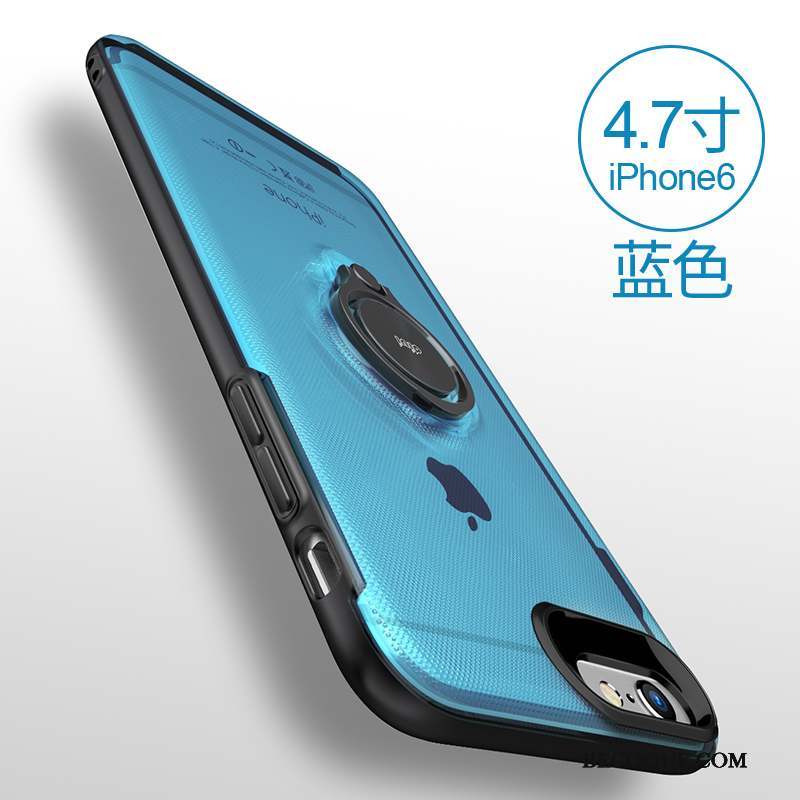 iPhone 6/6s Coque Anneau Silicone Rouge Support Étui Une Agrafe