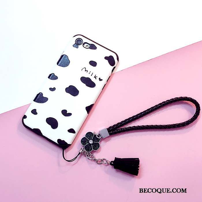 iPhone 6/6s Coque Bovins Incassable Blanc Rose Silicone Étui