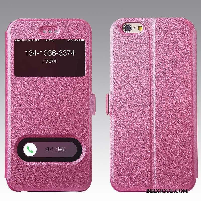 iPhone 6/6s Coque De Téléphone Housse Protection Étui En Cuir Téléphone Portable Or Rose