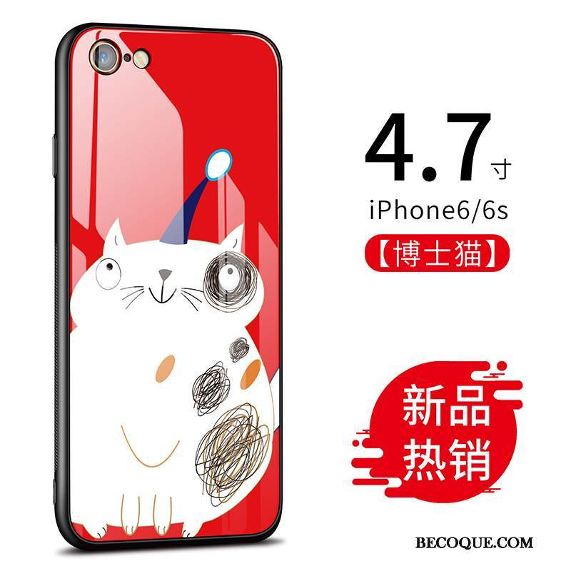 iPhone 6/6s Coque Dessin Animé De Téléphone Verre Difficile Incassable