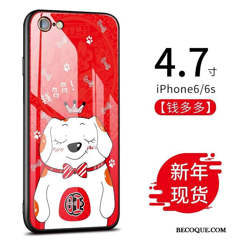 iPhone 6/6s Coque Dessin Animé De Téléphone Verre Difficile Incassable