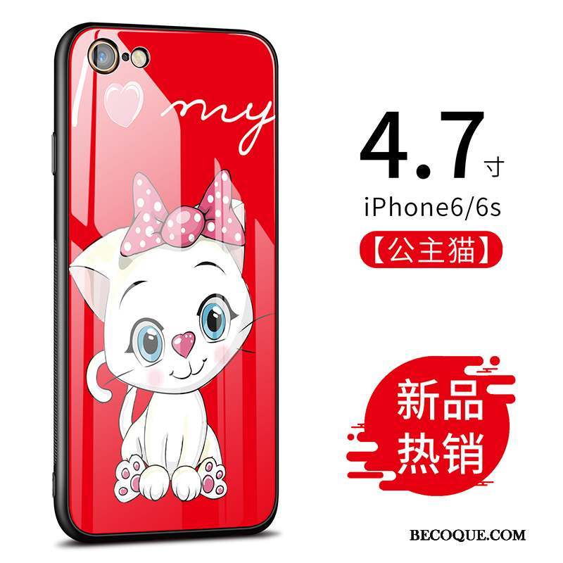 iPhone 6/6s Coque Dessin Animé De Téléphone Verre Difficile Incassable