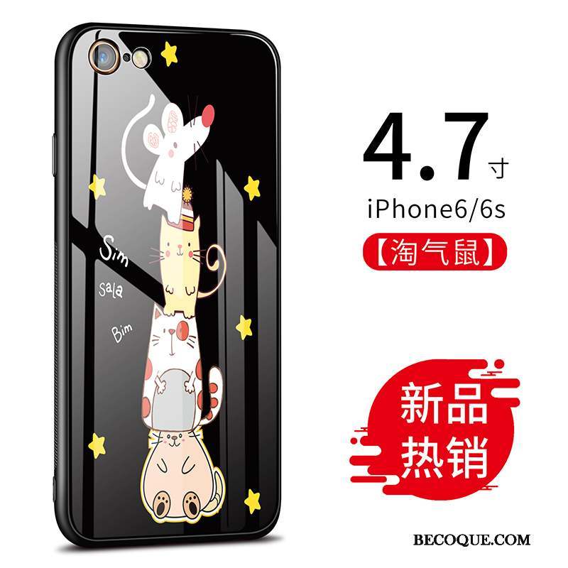 iPhone 6/6s Coque Dessin Animé De Téléphone Verre Difficile Incassable