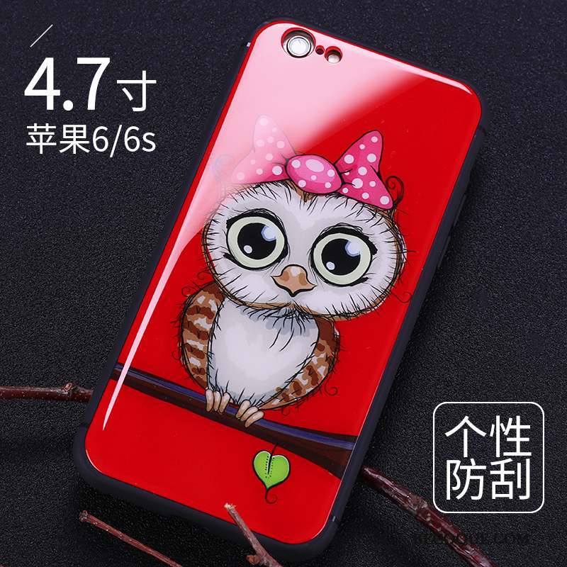 iPhone 6/6s Coque Dessin Animé De Téléphone Verre Difficile Incassable