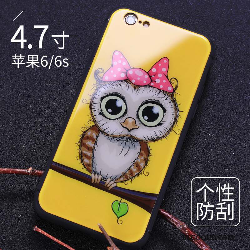 iPhone 6/6s Coque Dessin Animé De Téléphone Verre Difficile Incassable