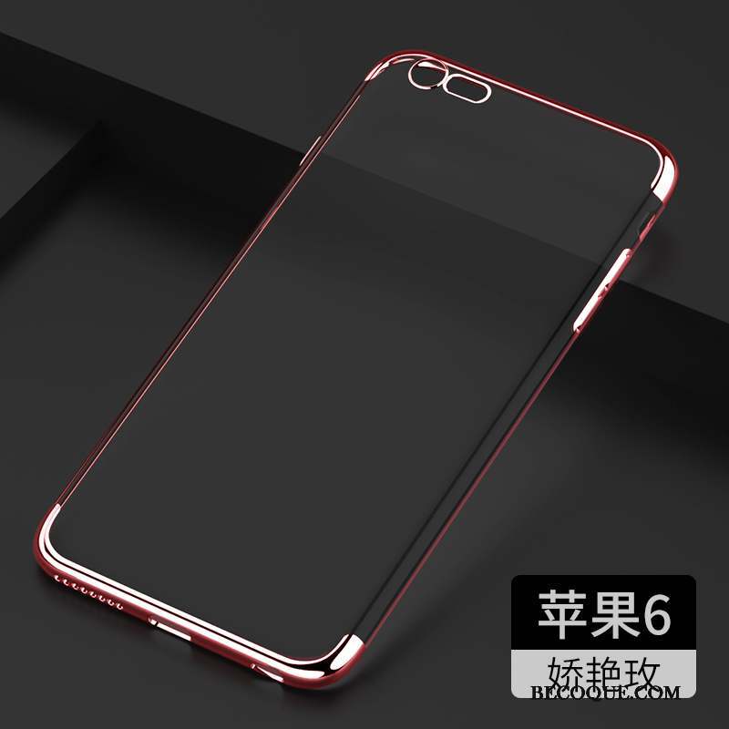 iPhone 6/6s Coque Fluide Doux Créatif Tout Compris Très Mince Tendance Rouge