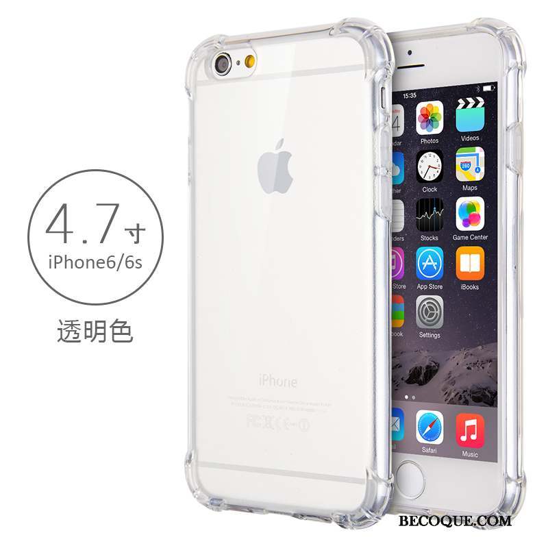 iPhone 6/6s Coque Fluide Doux Transparent Tendance Étui Incassable