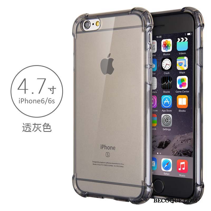 iPhone 6/6s Coque Fluide Doux Transparent Tendance Étui Incassable