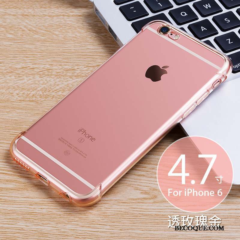 iPhone 6/6s Coque Fluide Doux Transparent Tendance Étui Incassable