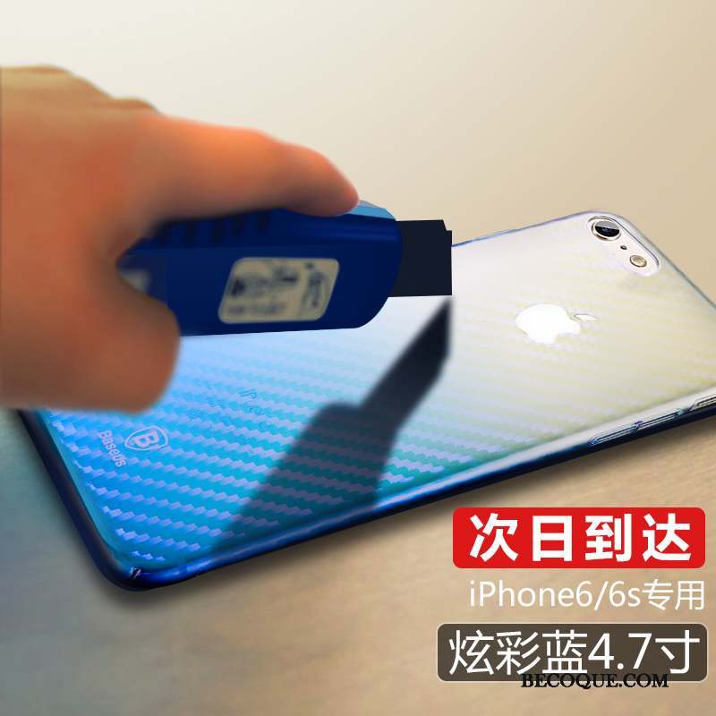 iPhone 6/6s Coque Incassable Tendance Étui Tout Compris Placage Bleu
