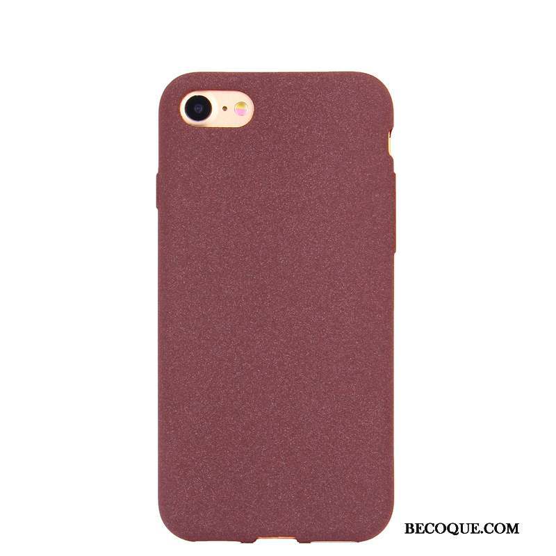 iPhone 6/6s Coque Silicone Couleur Unie Incassable Simple Fluide Doux Rouge