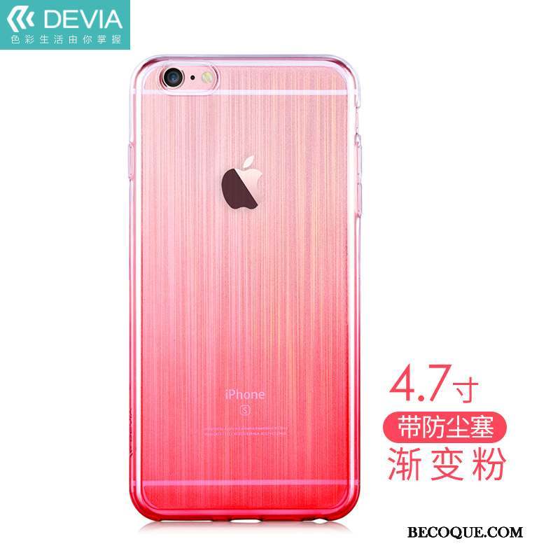 iPhone 6/6s Coque Silicone Incassable Transparent Étui Tendance Protection