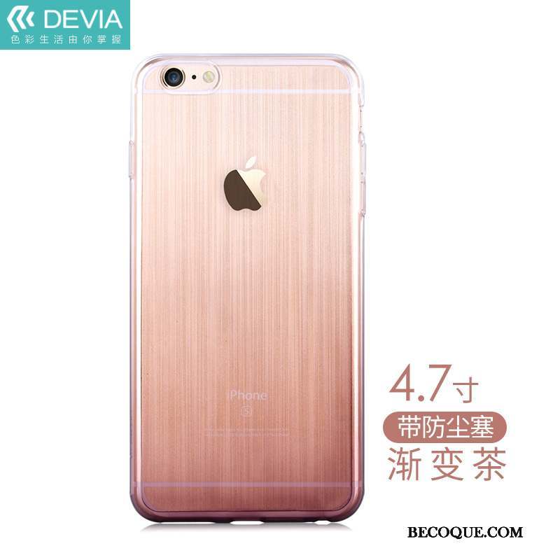 iPhone 6/6s Coque Silicone Incassable Transparent Étui Tendance Protection