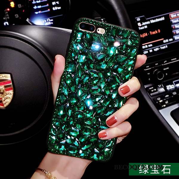 iPhone 6/6s Coque Strass Incassable Tout Compris Rouge Étui Luxe