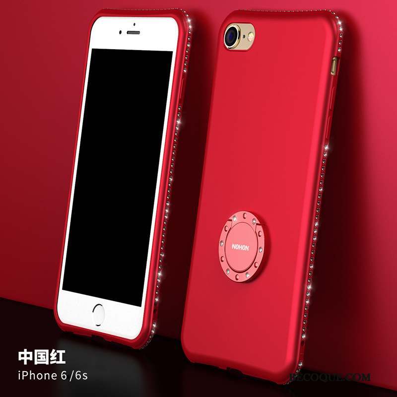 iPhone 6/6s Coque Strass Rouge Nouveau Silicone Étui Tendance