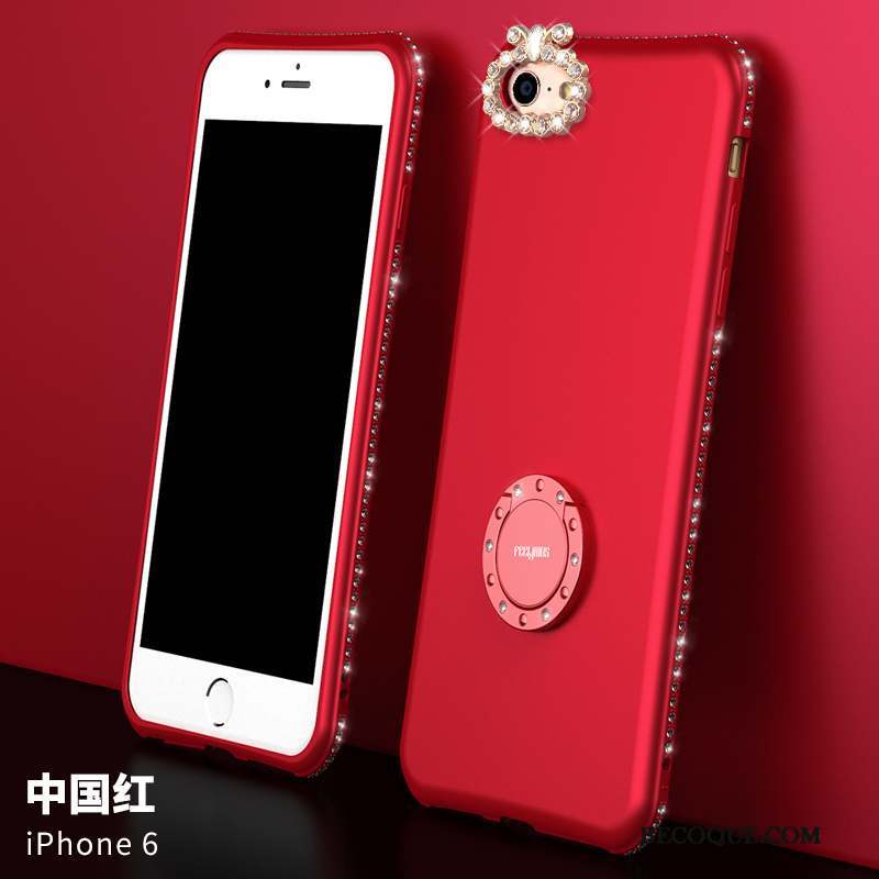 iPhone 6/6s Coque Strass Rouge Nouveau Silicone Étui Tendance