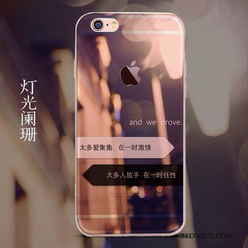 iPhone 6/6s Coque Transparent Étui Difficile Protection Bleu