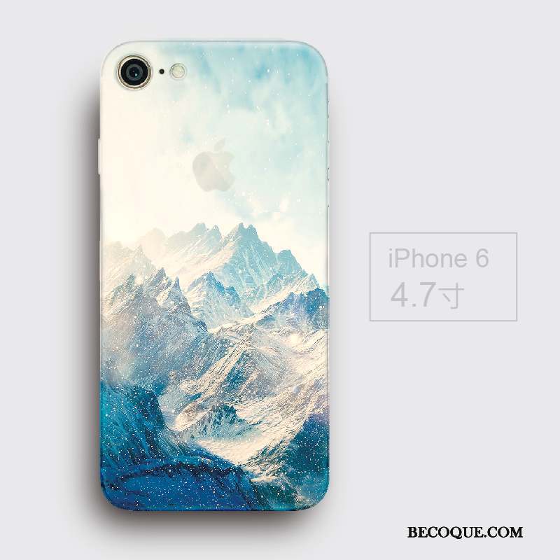 iPhone 6/6s Créatif Coque De Téléphone Silicone Bleu Personnalité Étui