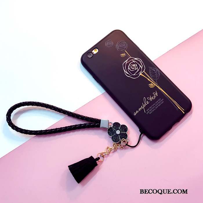 iPhone 6/6s Fluide Doux Blanc Simple Rose Ornements Suspendus Coque De Téléphone