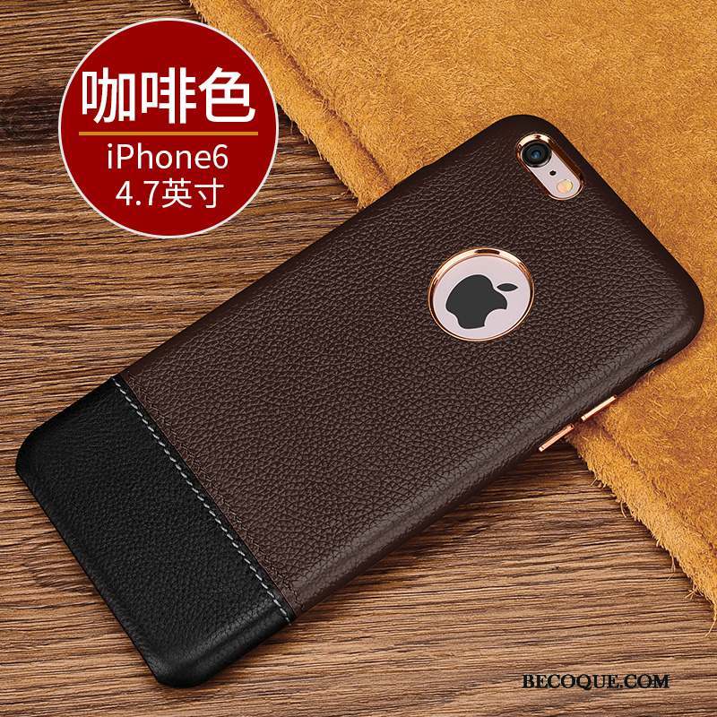 iPhone 6/6s Luxe Incassable Coque De Téléphone Étui Nouveau Cuir Véritable