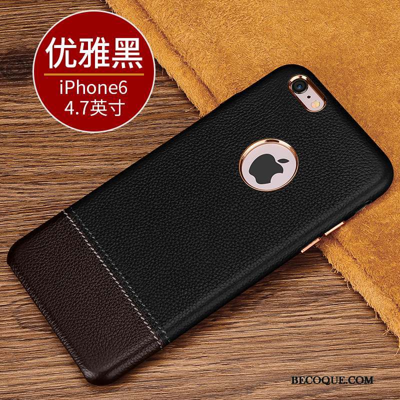 iPhone 6/6s Luxe Incassable Coque De Téléphone Étui Nouveau Cuir Véritable