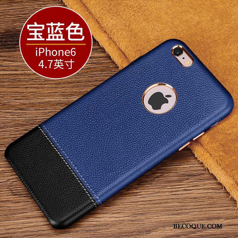 iPhone 6/6s Luxe Incassable Coque De Téléphone Étui Nouveau Cuir Véritable