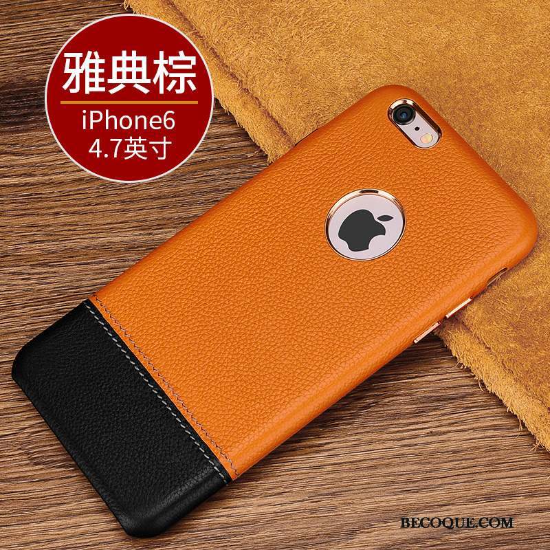 iPhone 6/6s Luxe Incassable Coque De Téléphone Étui Nouveau Cuir Véritable