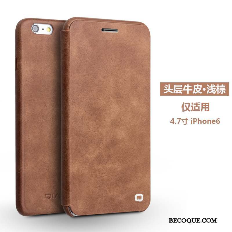 iPhone 6/6s Marron Légère Étui En Cuir Housse Téléphone Portable Coque De Téléphone