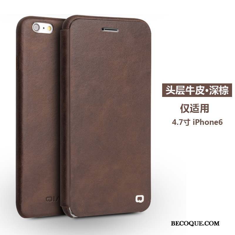 iPhone 6/6s Marron Légère Étui En Cuir Housse Téléphone Portable Coque De Téléphone